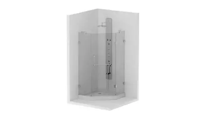 Vigo Piedmont With Left Drain Base Shower 3D model