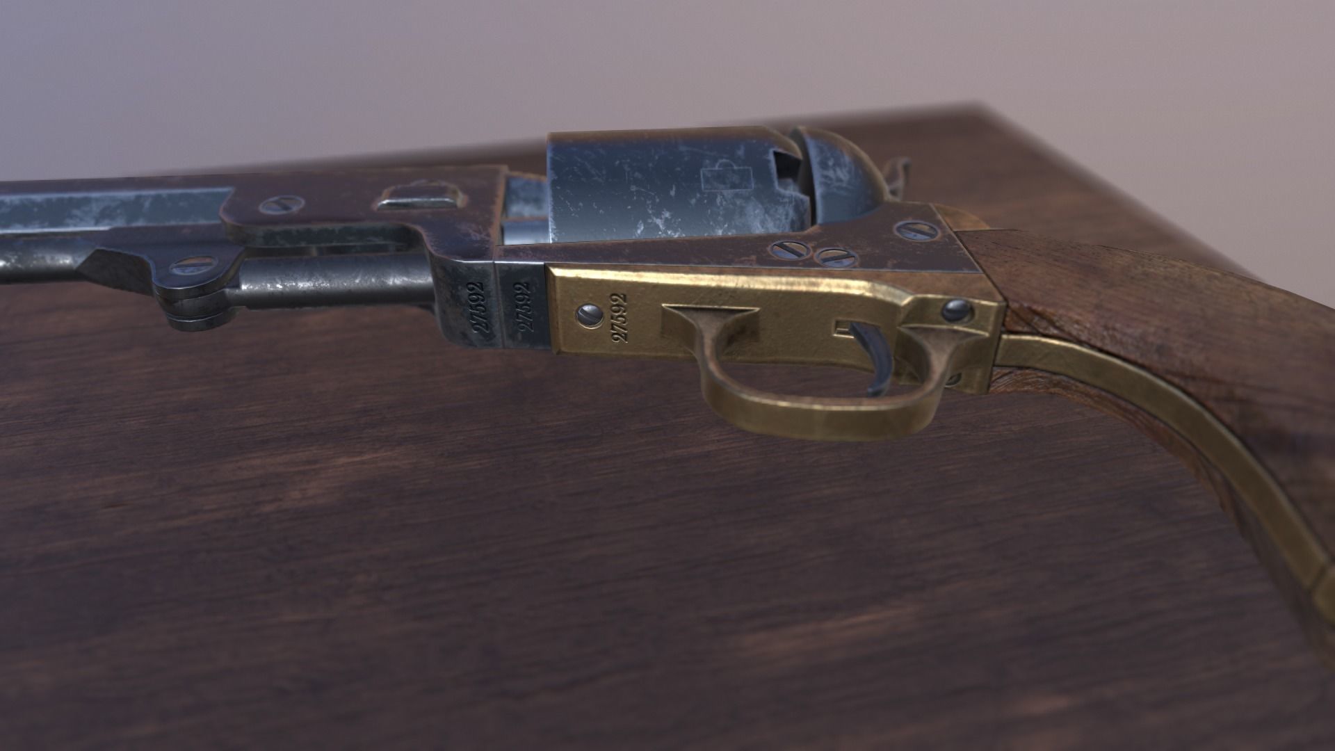 Navy colt 1851  Low-poly 3D model_13
