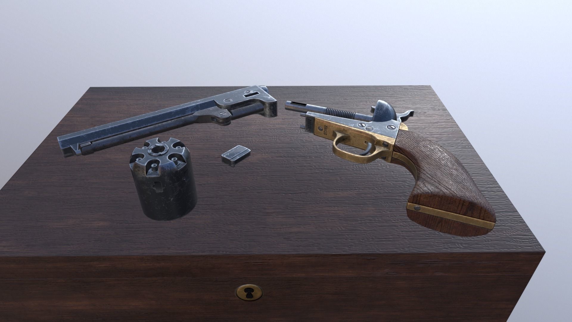 Navy colt 1851  Low-poly 3D model_17