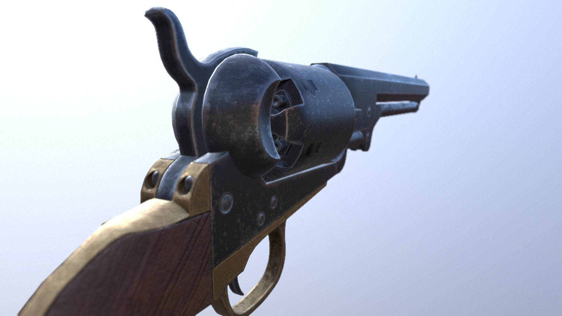Navy colt 1851  Low-poly 3D model_14