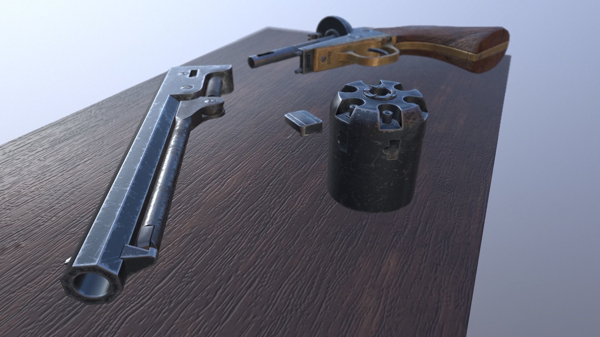 Navy colt 1851  Low-poly 3D model_18