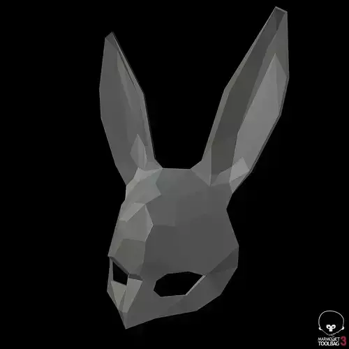 Triangulated Bunny Mask 3D print model
