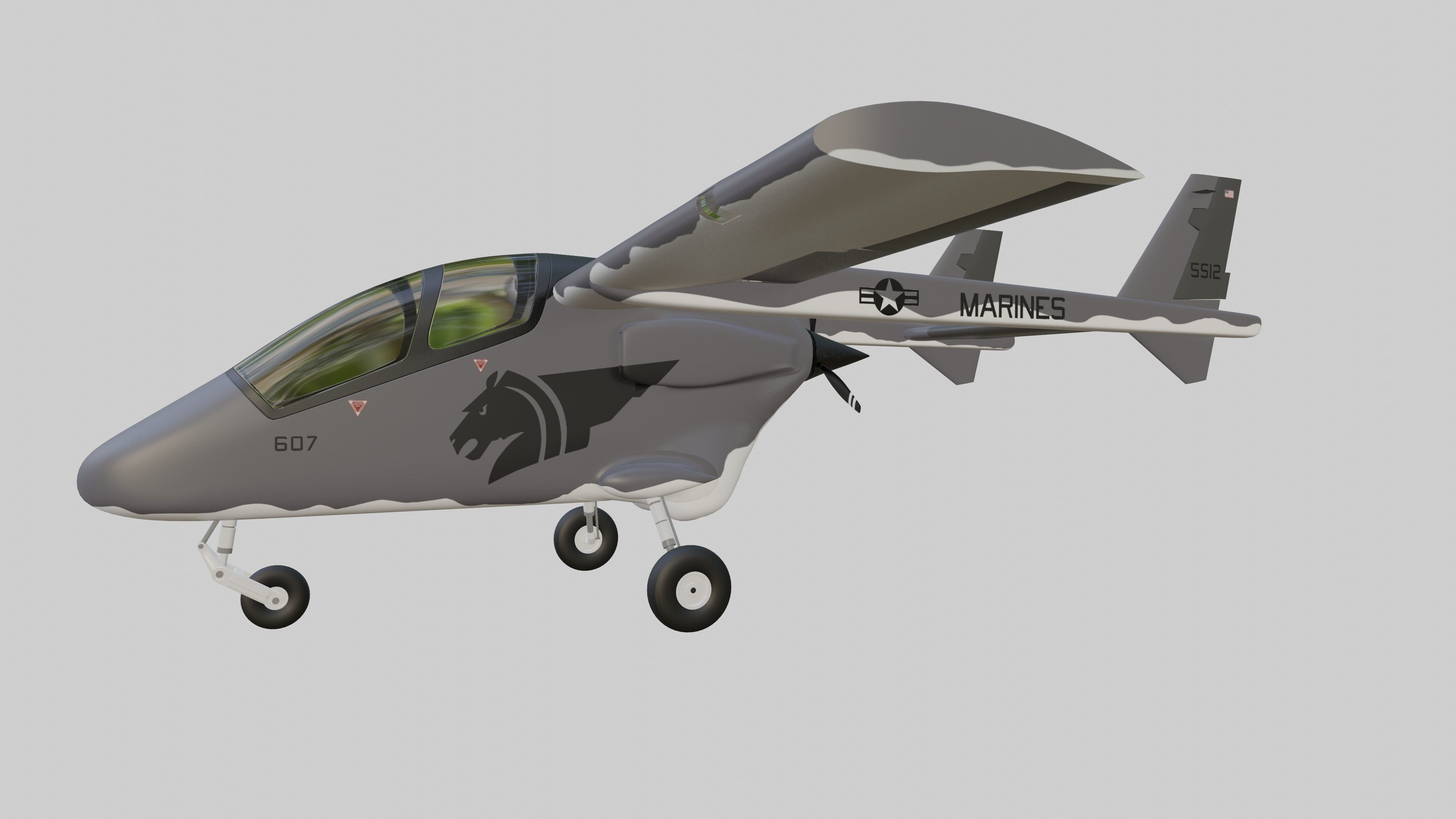 Bronco II - Advanced HIGH-PERF RECON LIGHT ATTACK AIRCRAFT - 3D model_8