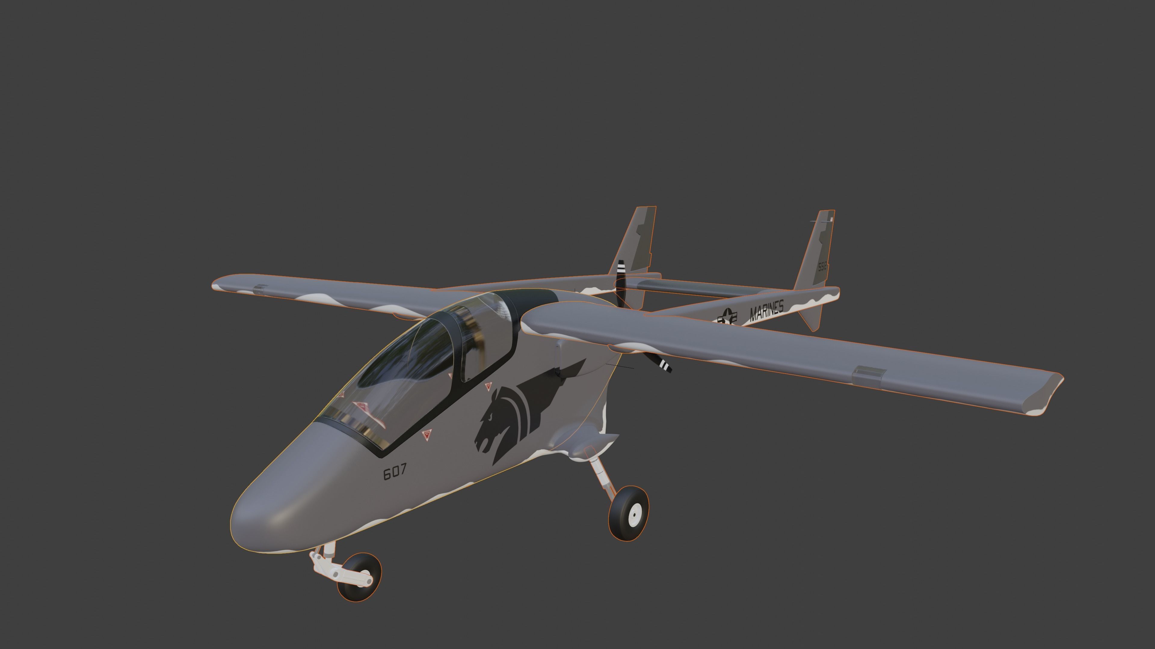 Bronco II - Advanced HIGH-PERF RECON LIGHT ATTACK AIRCRAFT - 3D model_11