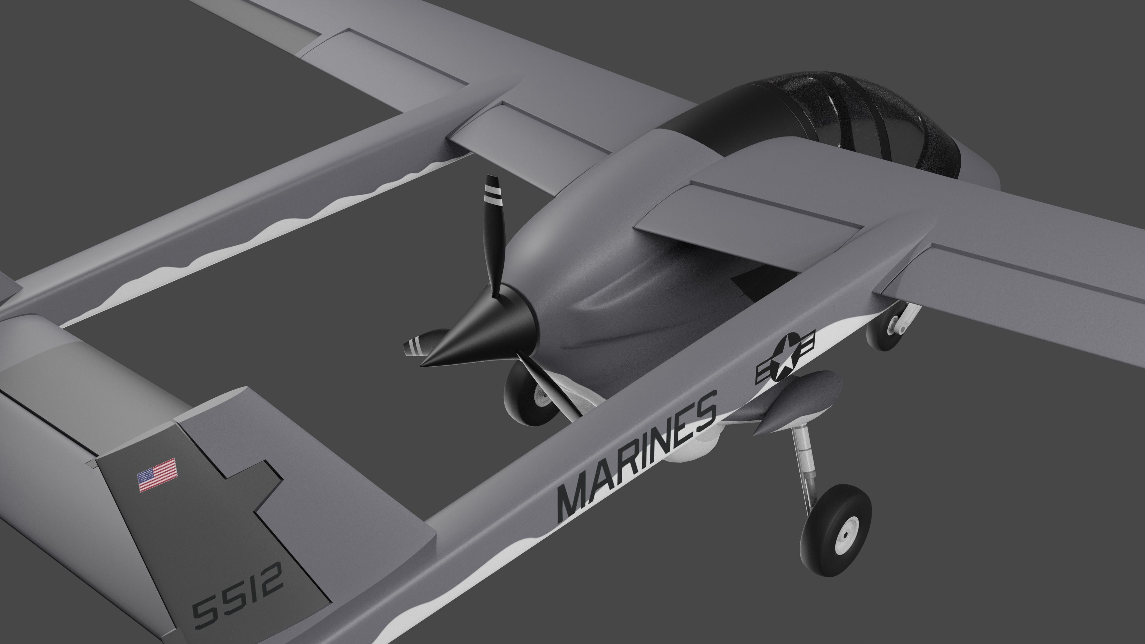 Bronco II - Advanced HIGH-PERF RECON LIGHT ATTACK AIRCRAFT - 3D model_4