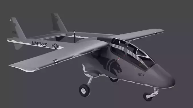 Bronco II - Advanced HIGH-PERF RECON LIGHT ATTACK AIRCRAFT - 3D model