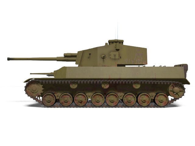 Type5 medium tank Chi ri 3D model_2