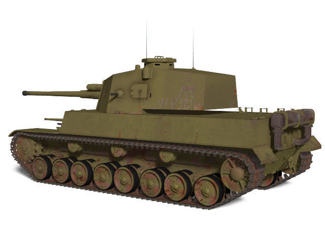 Type5 medium tank Chi ri 3D model_1