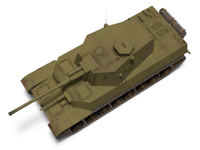 Type5 medium tank Chi ri 3D model_3
