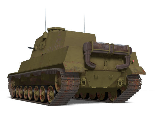Type5 medium tank Chi ri 3D model_5