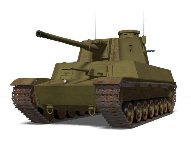 Type5 medium tank Chi ri 3D model_4