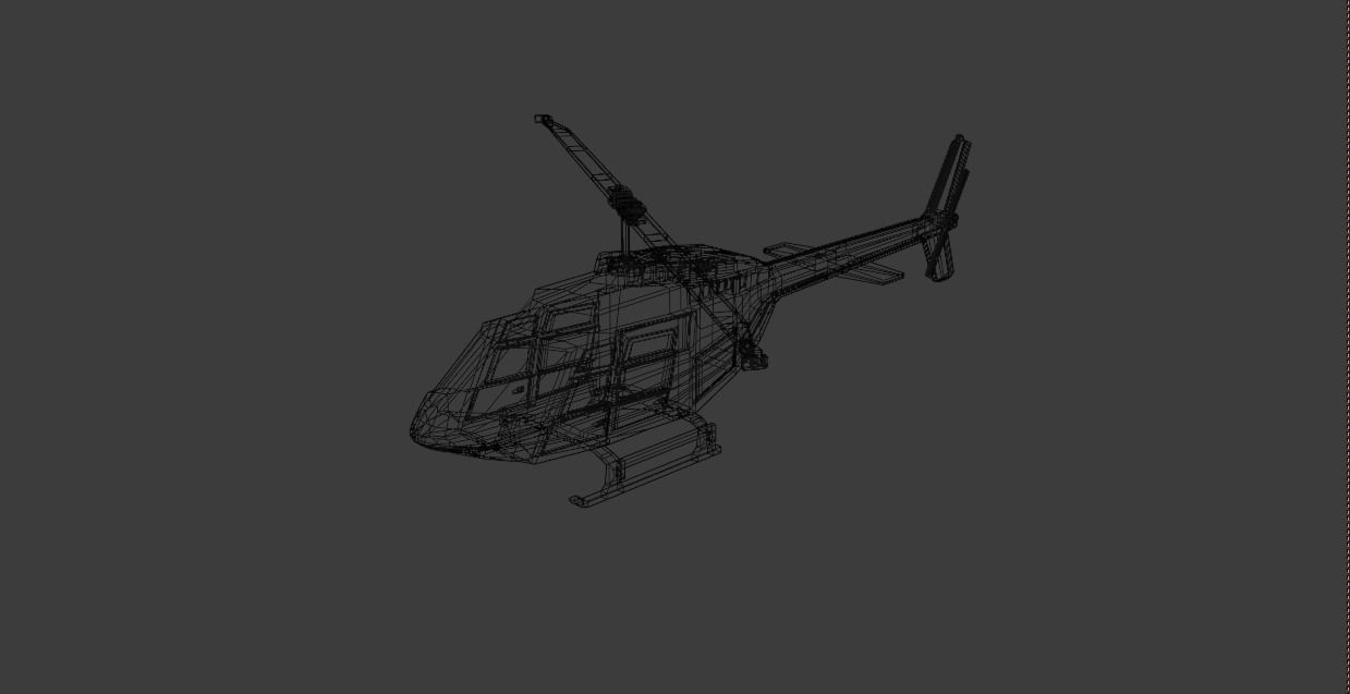 Low Poly Helicopter Low-poly 3D model_7