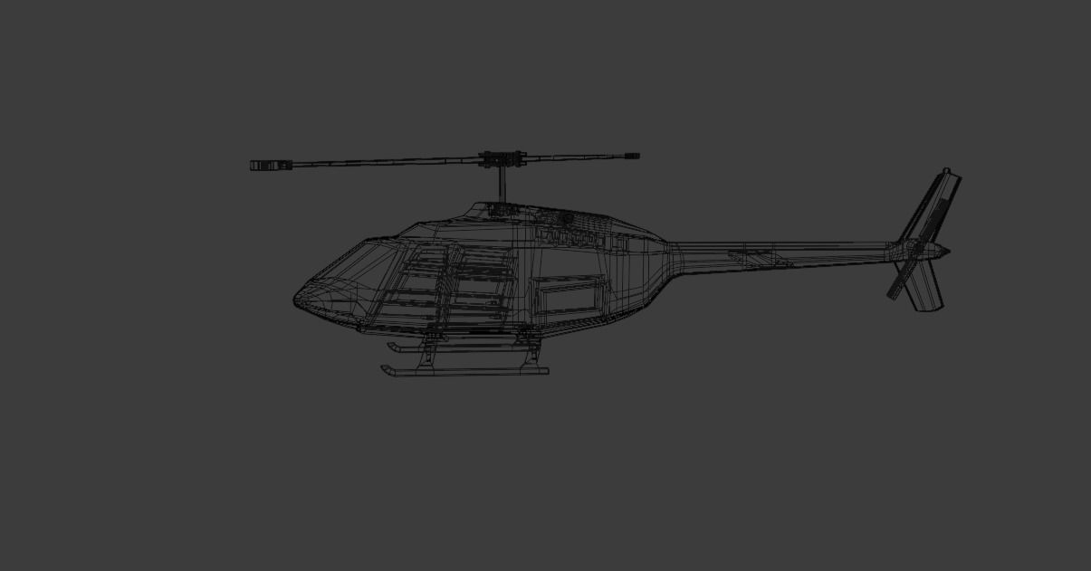 Low Poly Helicopter Low-poly 3D model_8