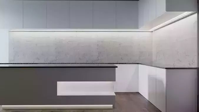 Kitchen model 4 modern with marble counter tops