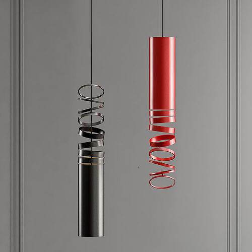 DECOMPOCE pendant light in gold 3D model