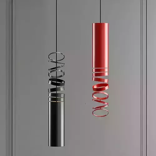 DECOMPOCE pendant light in gold 3D model