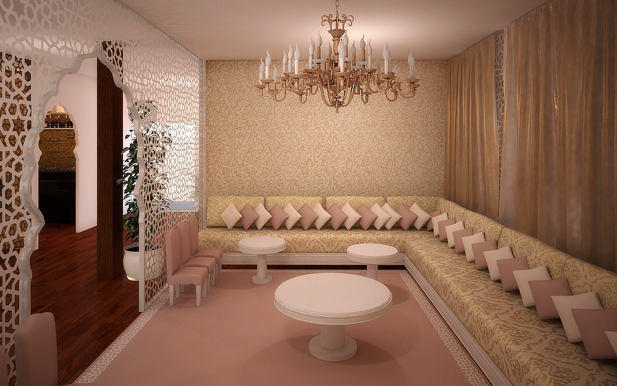 event tent oriental modern 3D model_2