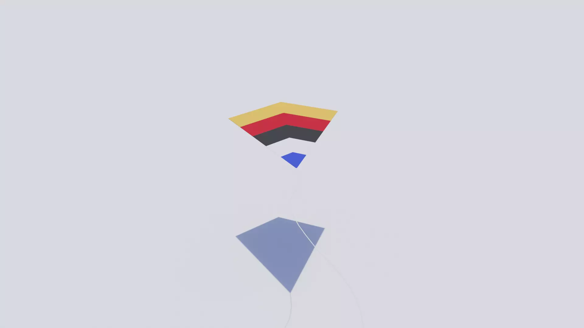Kite Model flying in sky Low-poly 3D model_0