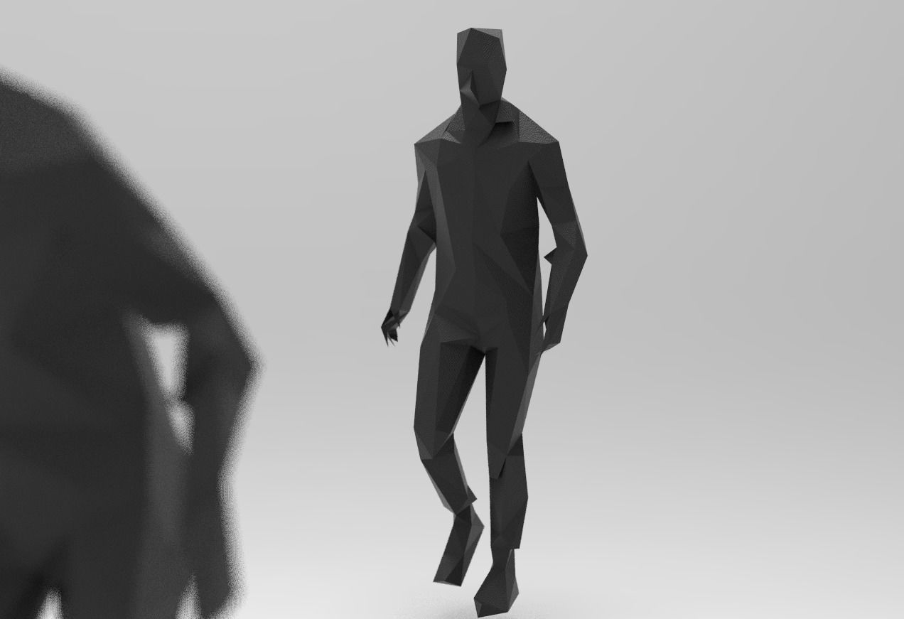 lowpoly posed man various actions pack - 21 pcs 3D model_4