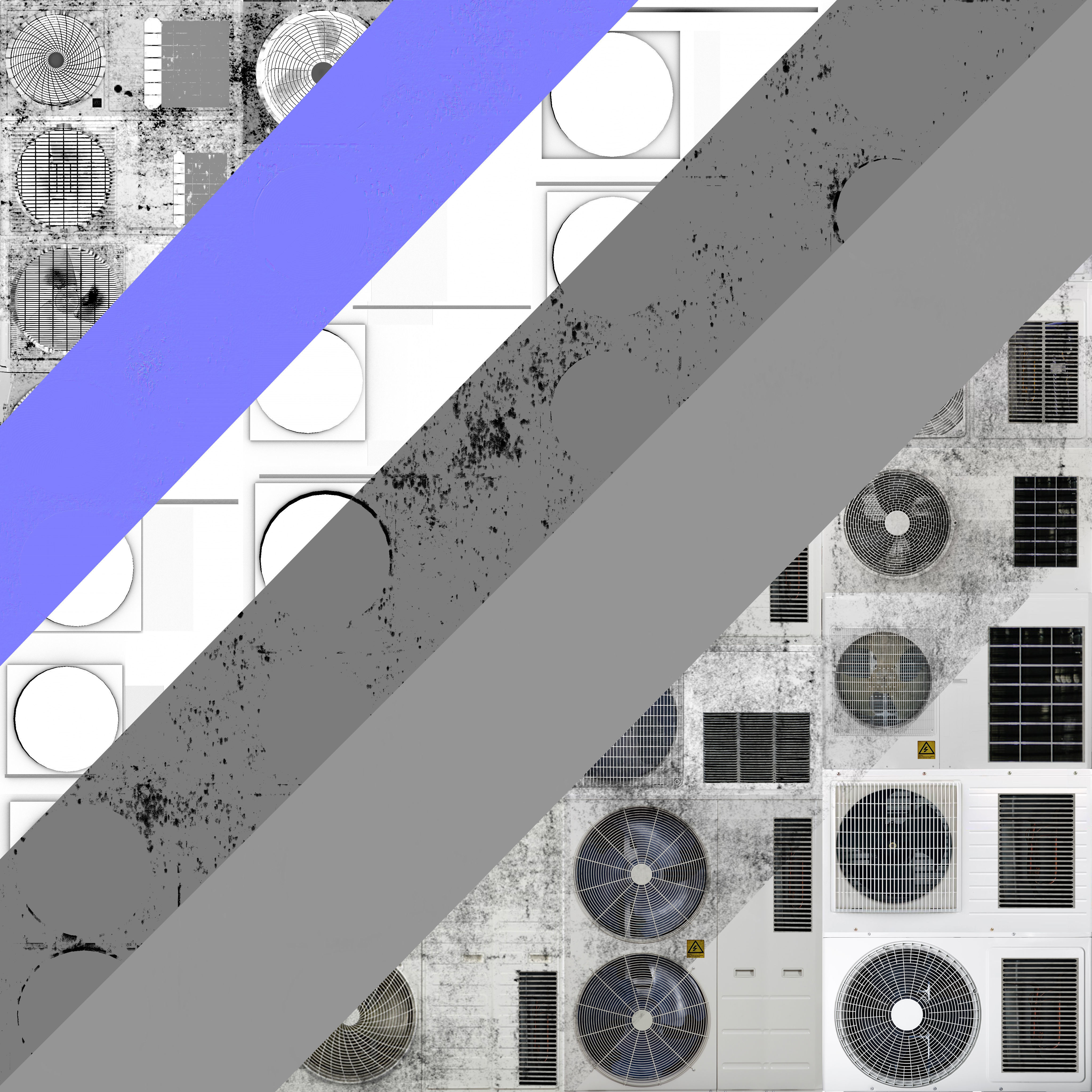 26 Air Conditioner Clean And Dirty Textures With One Texture Low-poly 3D model_1