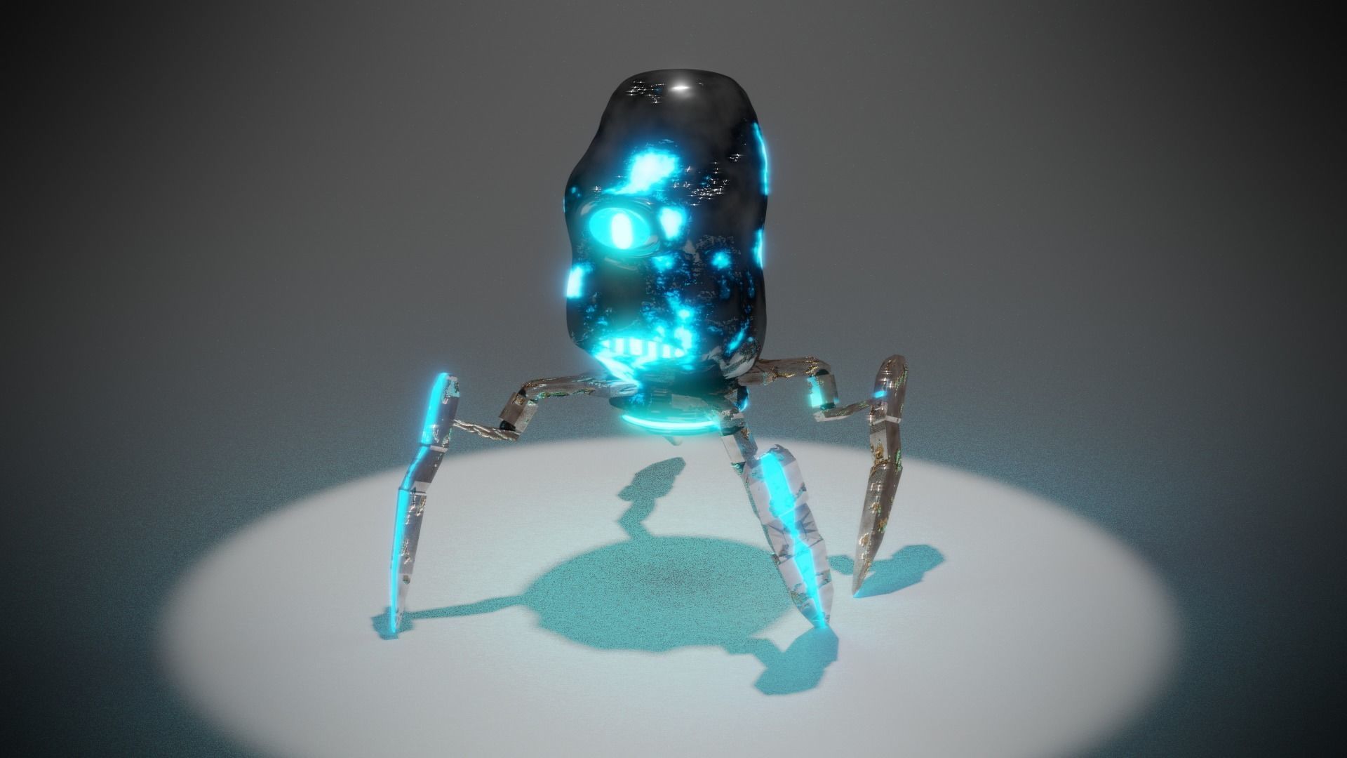 Bio Robot Low-poly 3D model_6