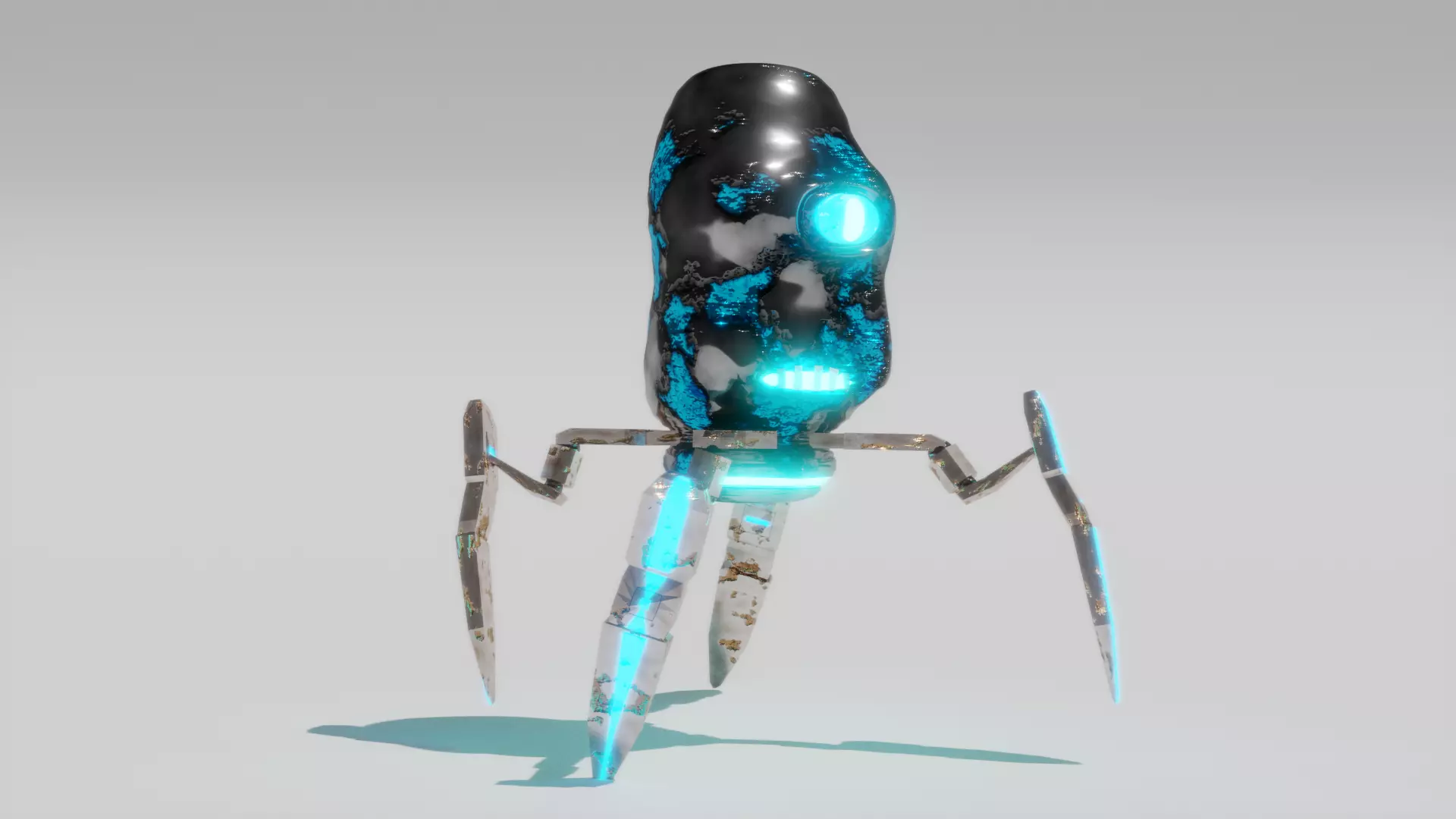 Bio Robot Low-poly 3D model_0