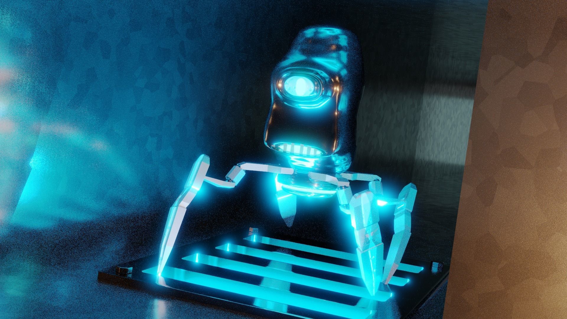 Bio Robot Low-poly 3D model_2