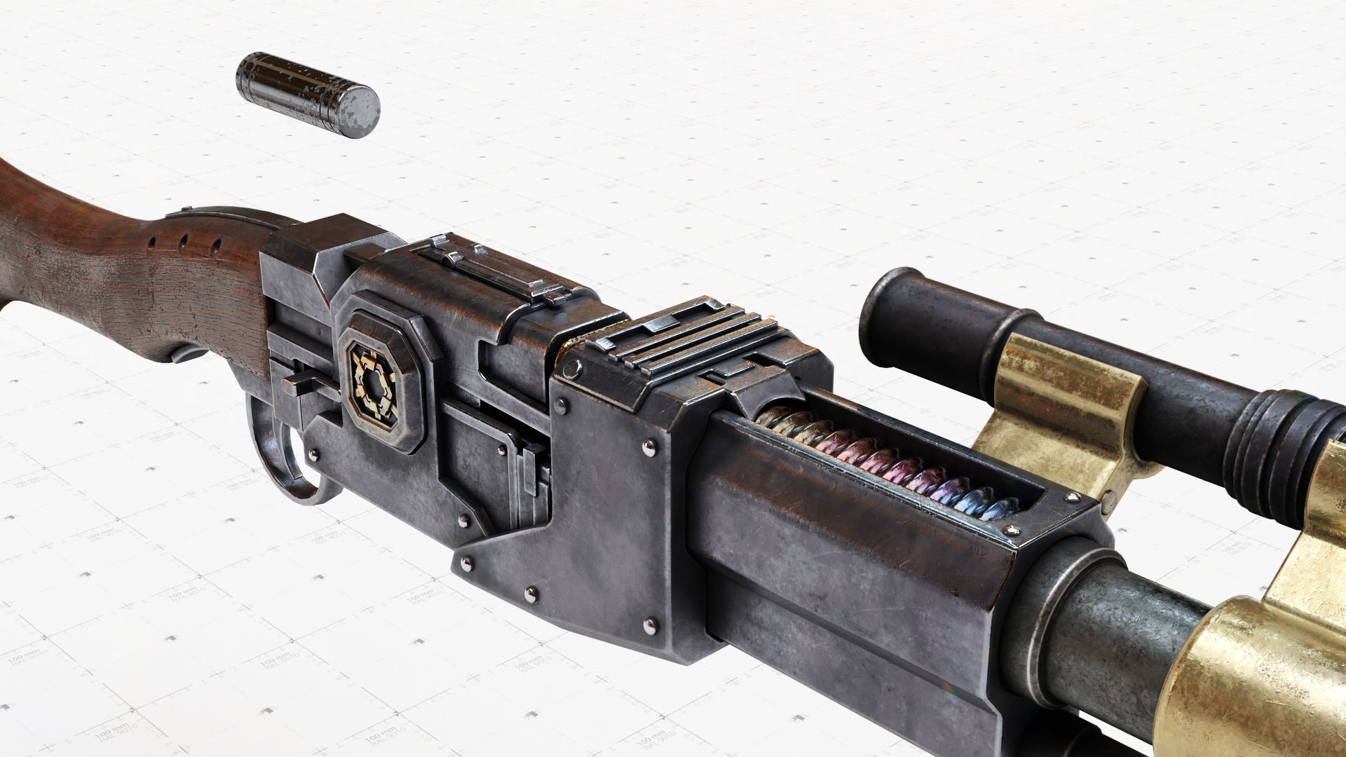 Mandalorian Amban Rifle - 3D Asset Kit PBR Low-poly 3D model_17