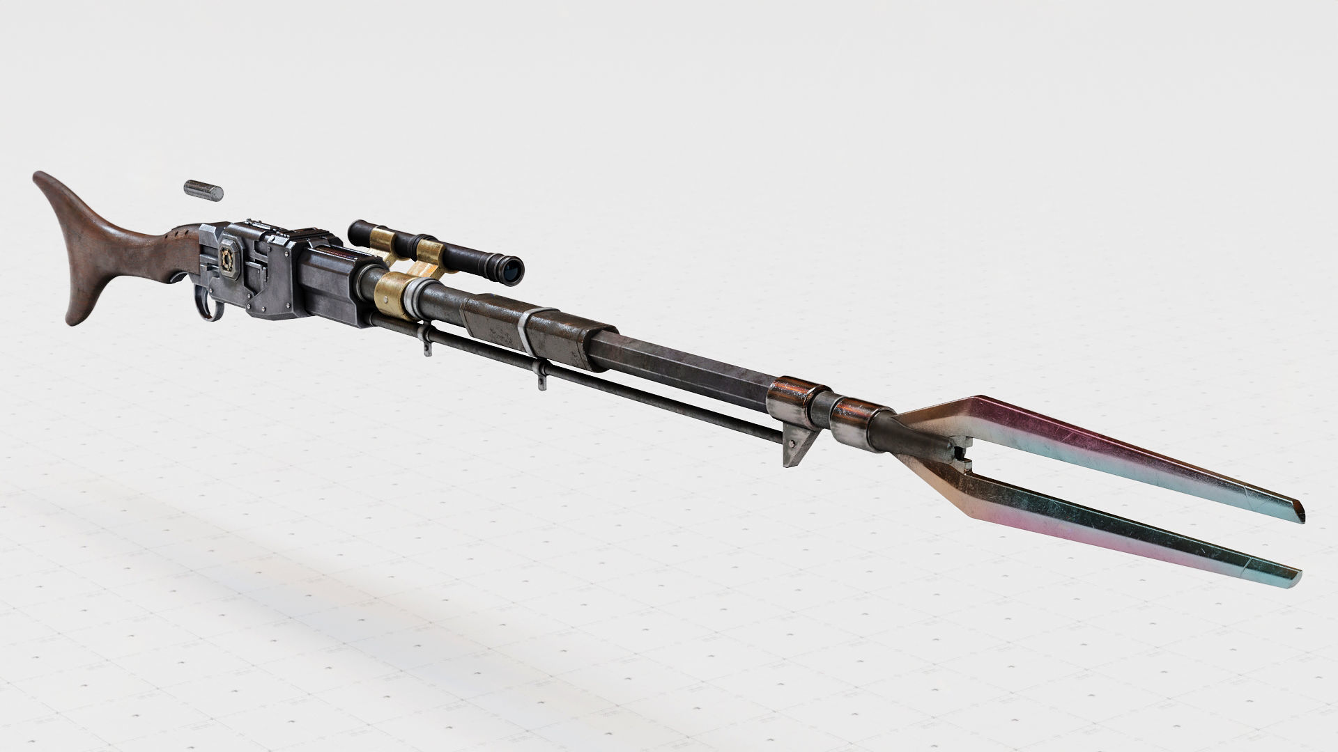 Mandalorian Amban Rifle - 3D Asset Kit PBR Low-poly 3D model_10