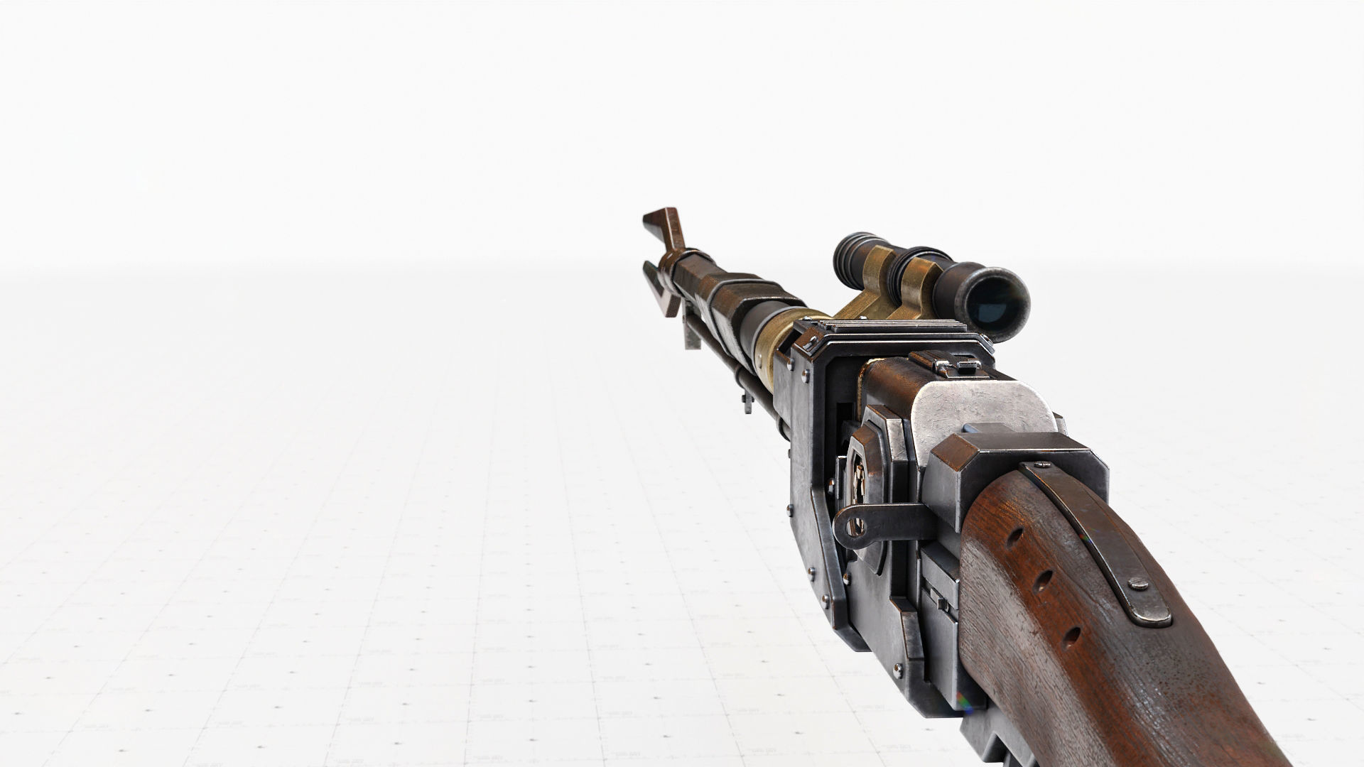 Mandalorian Amban Rifle - 3D Asset Kit PBR Low-poly 3D model_4