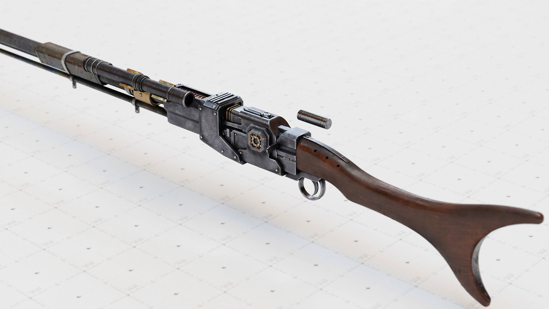 Mandalorian Amban Rifle - 3D Asset Kit PBR Low-poly 3D model_14