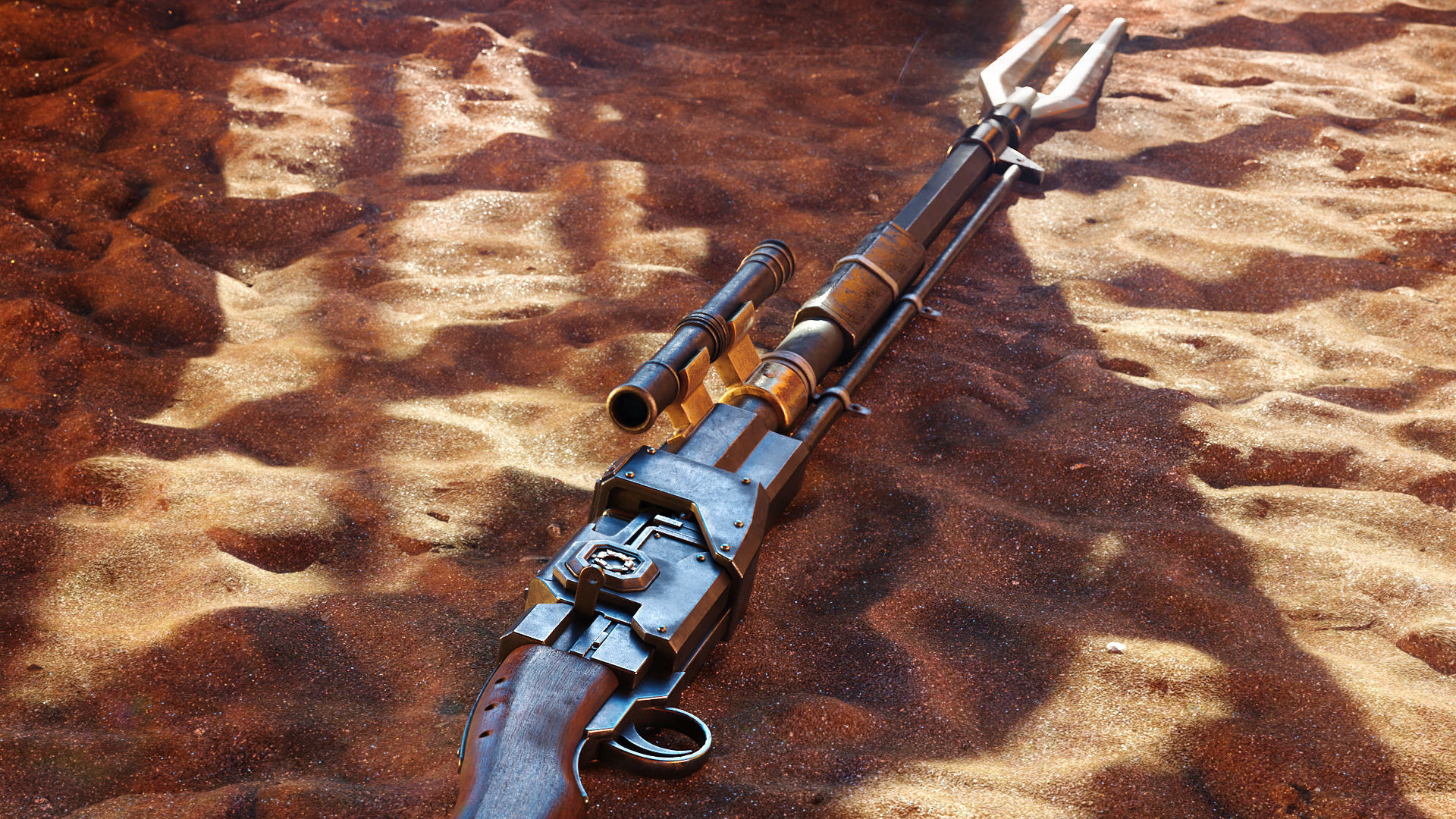 Mandalorian Amban Rifle - 3D Asset Kit PBR Low-poly 3D model_3