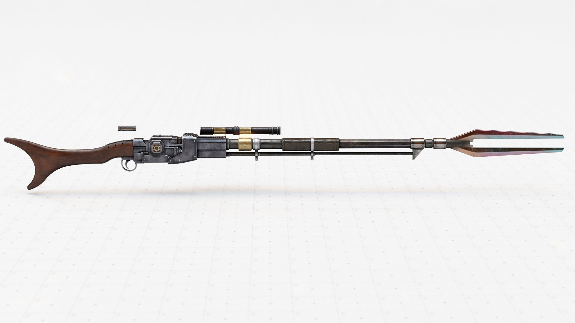 Mandalorian Amban Rifle - 3D Asset Kit PBR Low-poly 3D model_16