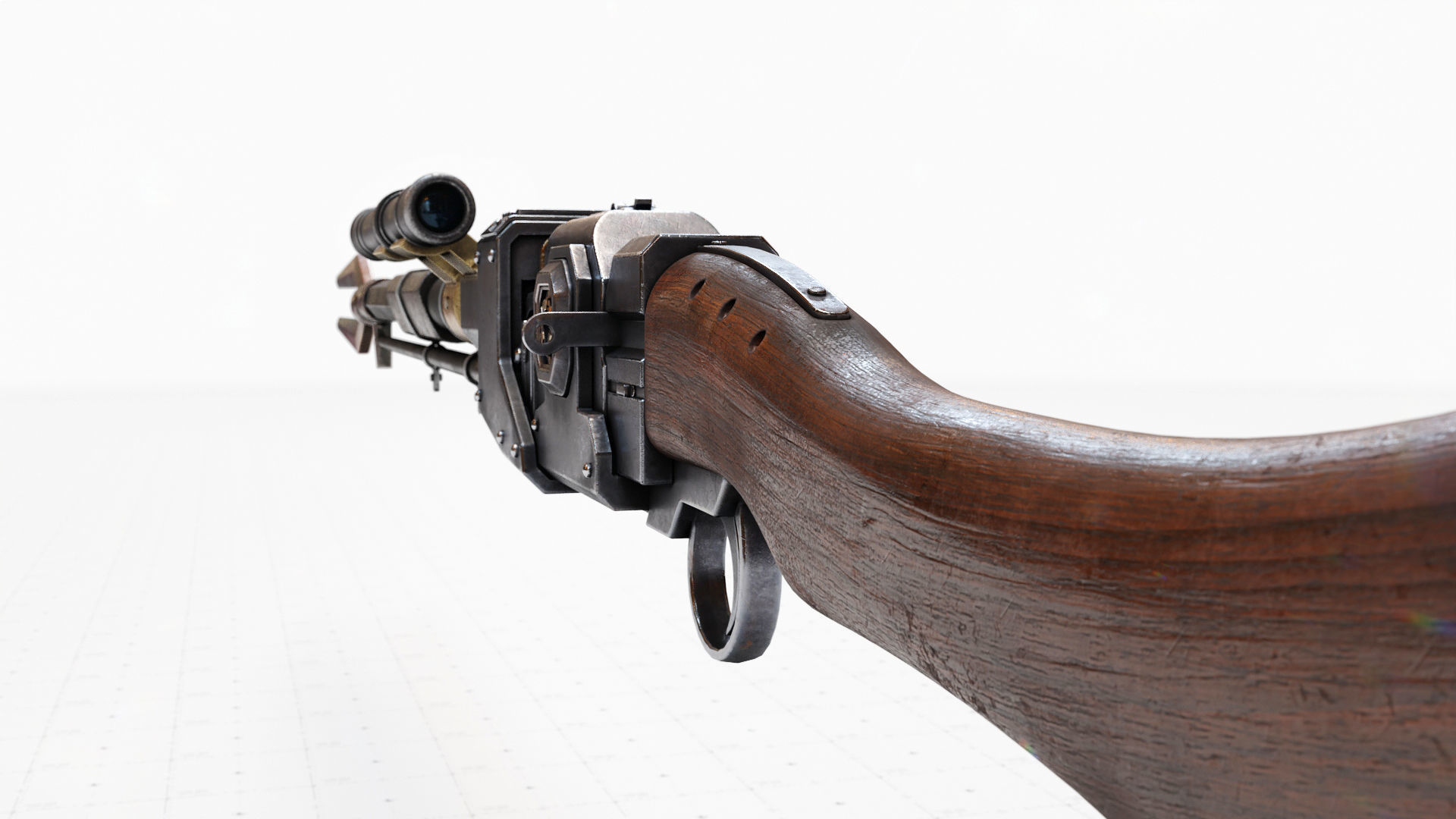 Mandalorian Amban Rifle - 3D Asset Kit PBR Low-poly 3D model_13