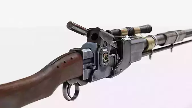 Mandalorian Amban Rifle - 3D Asset Kit PBR Low-poly 3D model