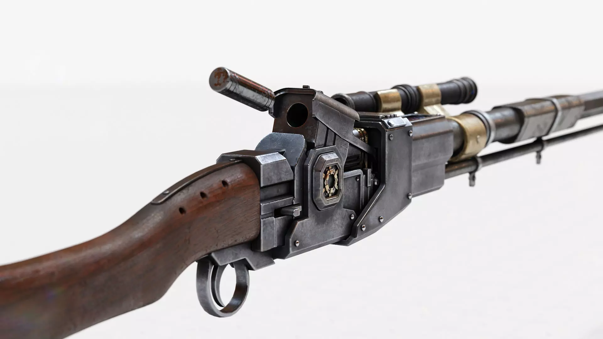 Mandalorian Amban Rifle - 3D Asset Kit PBR Low-poly 3D model_0