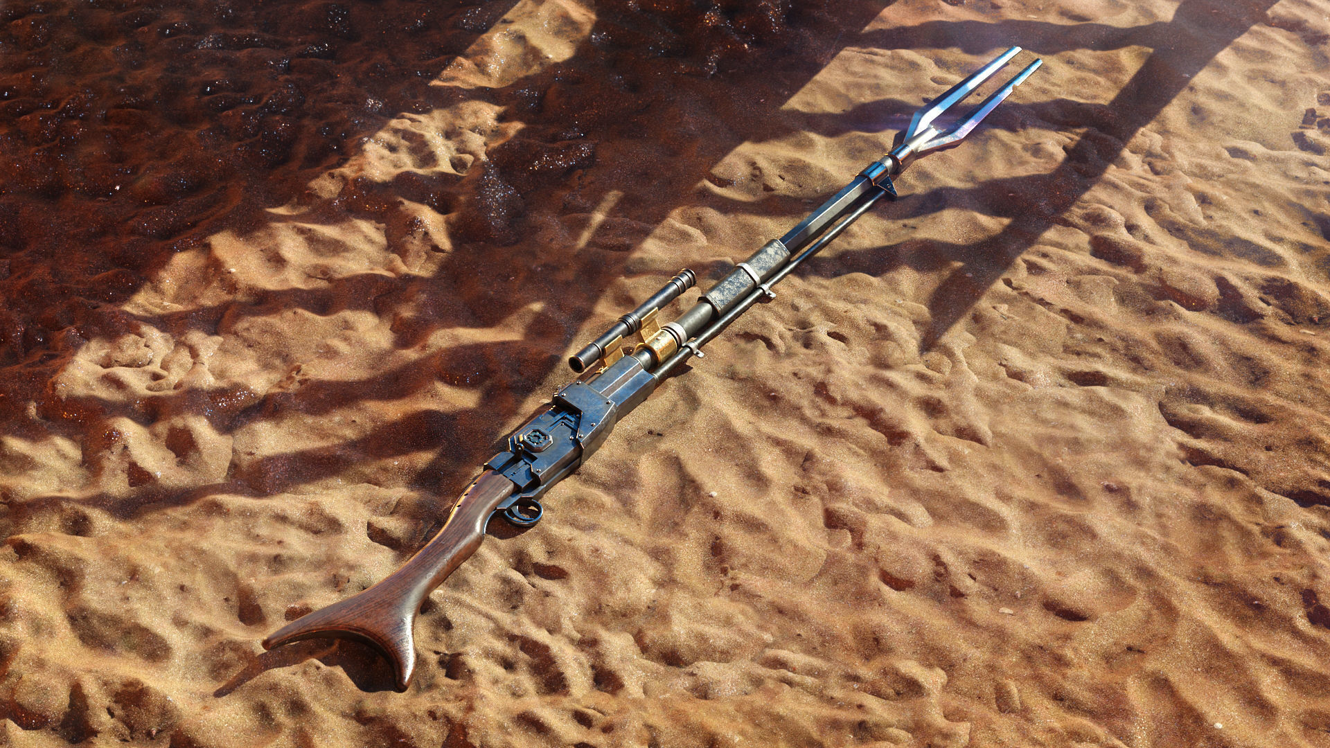Mandalorian Amban Rifle - 3D Asset Kit PBR Low-poly 3D model_2