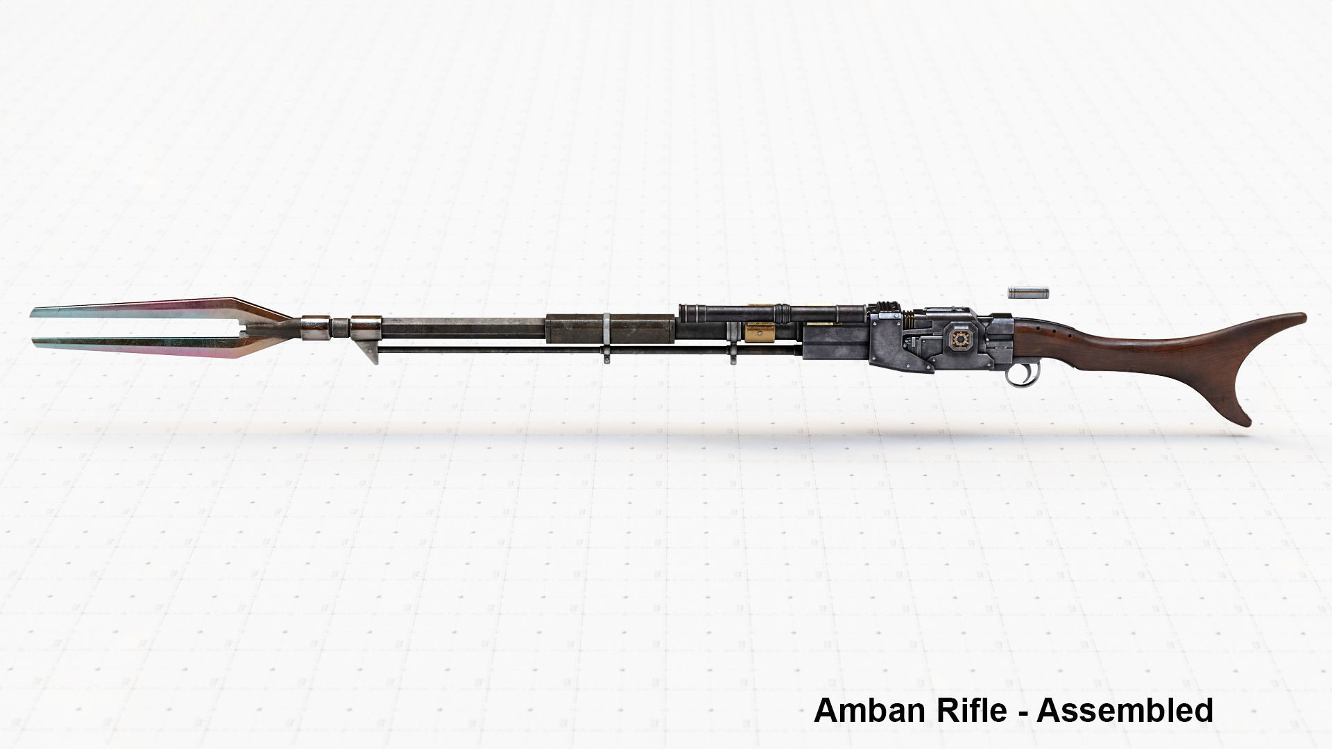 Mandalorian Amban Rifle - 3D Asset Kit PBR Low-poly 3D model_5