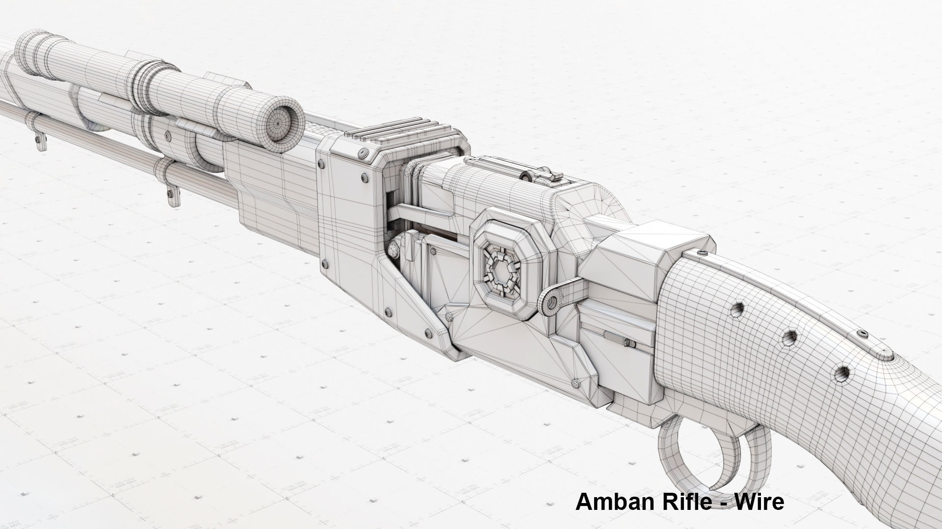 Mandalorian Amban Rifle - 3D Asset Kit PBR Low-poly 3D model_11