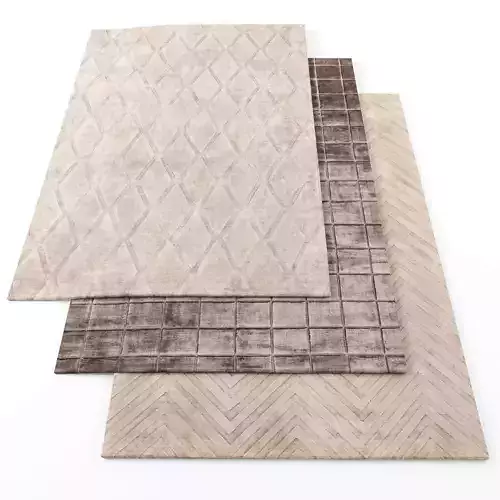 Rugs-826 three rugs with patterns