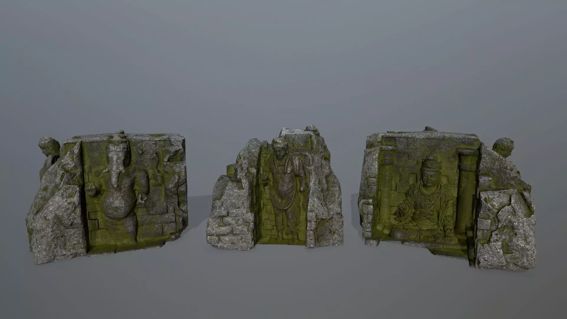 buda temple Low-poly 3D model_0