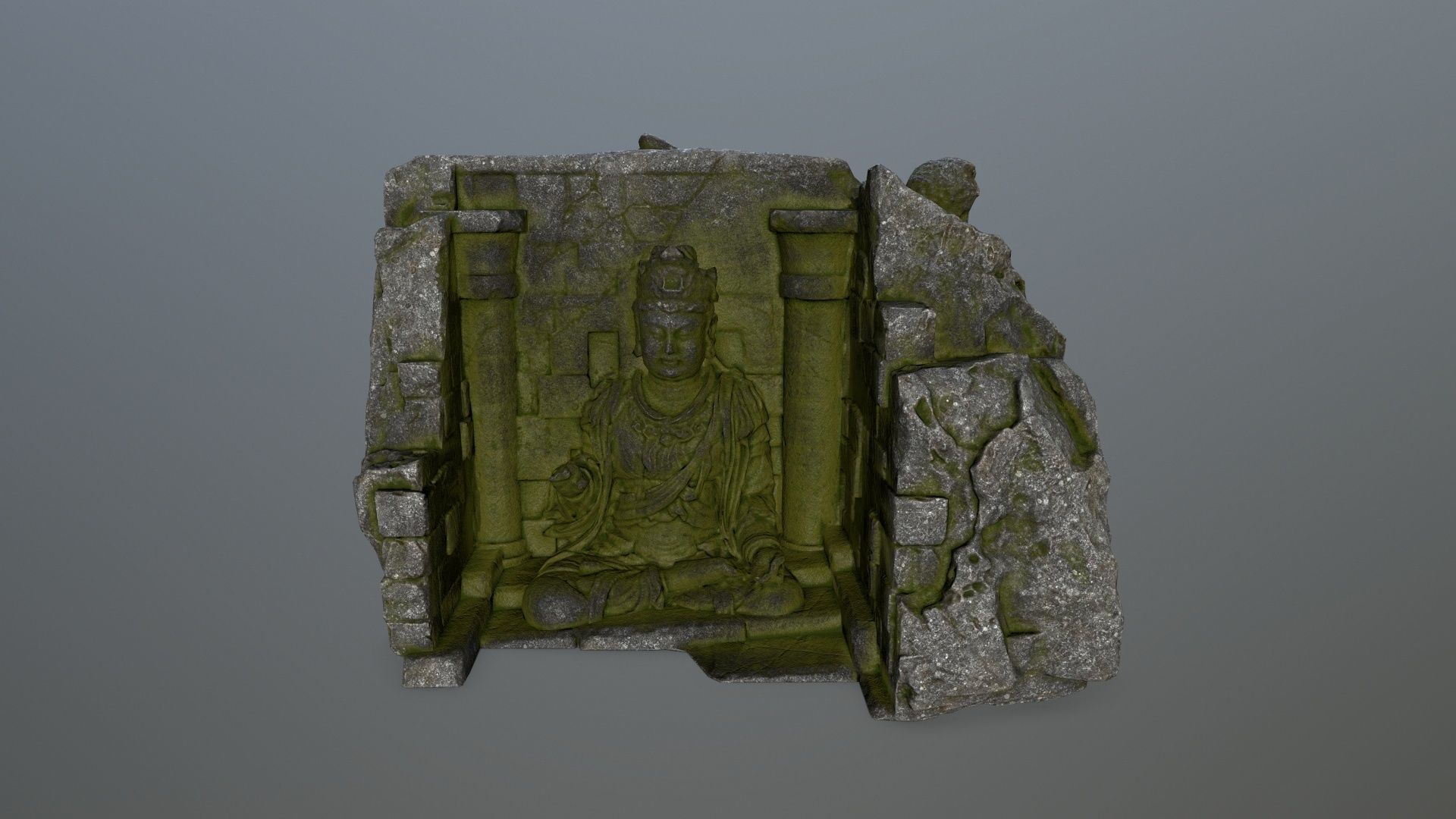 buda temple Low-poly 3D model_11