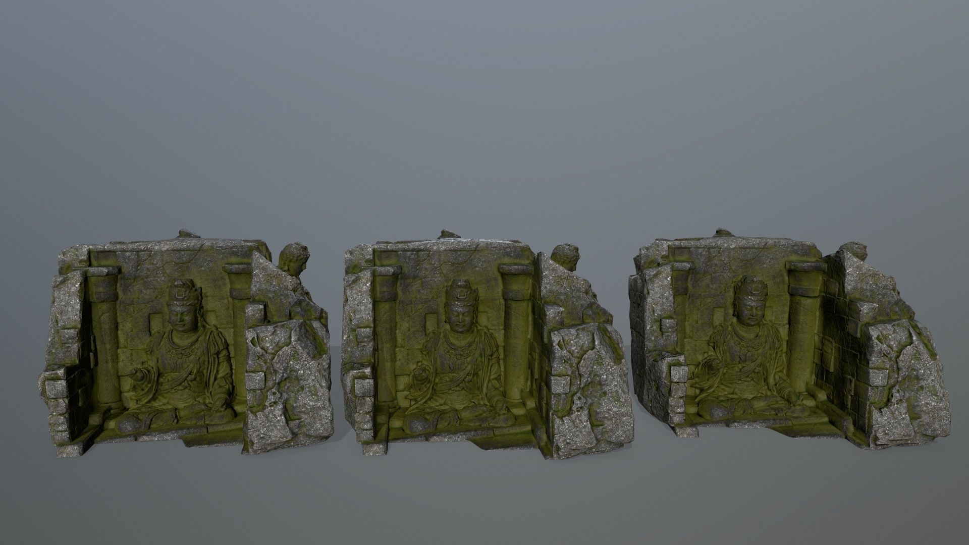 buda temple Low-poly 3D model_1