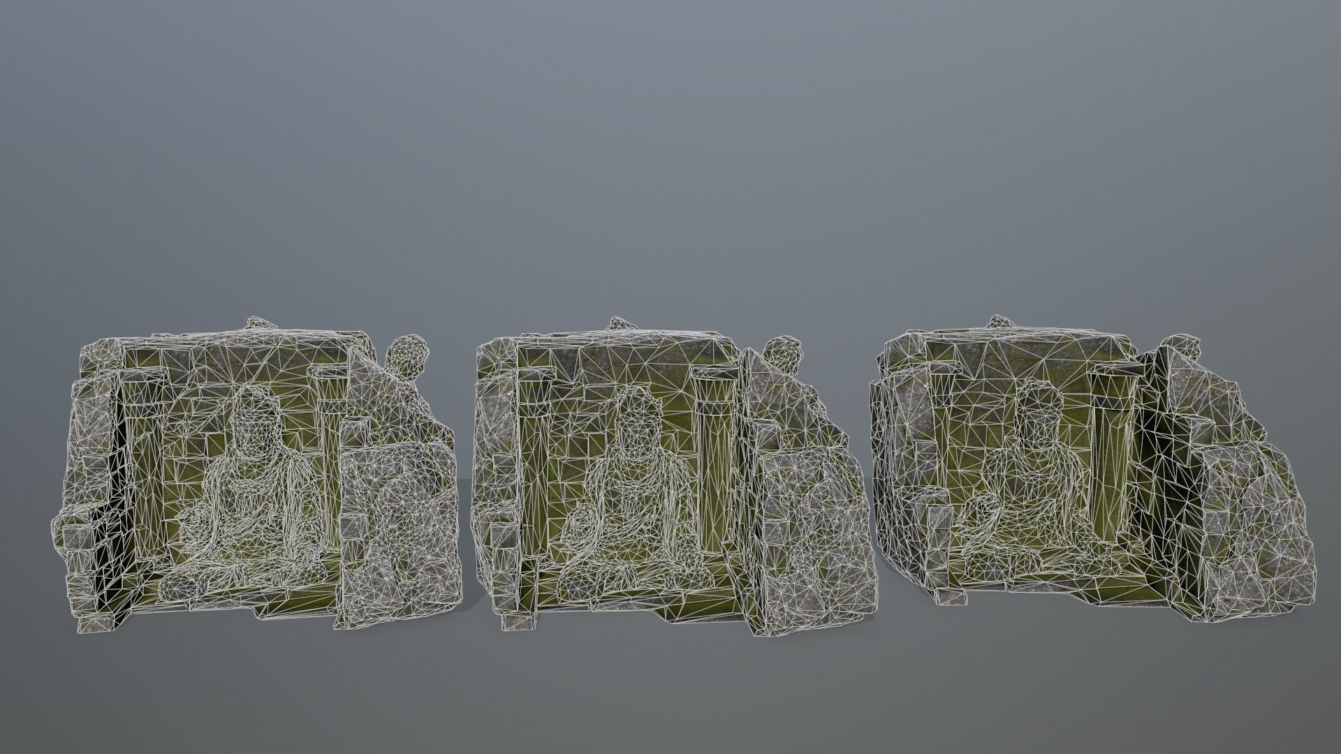 buda temple Low-poly 3D model_2