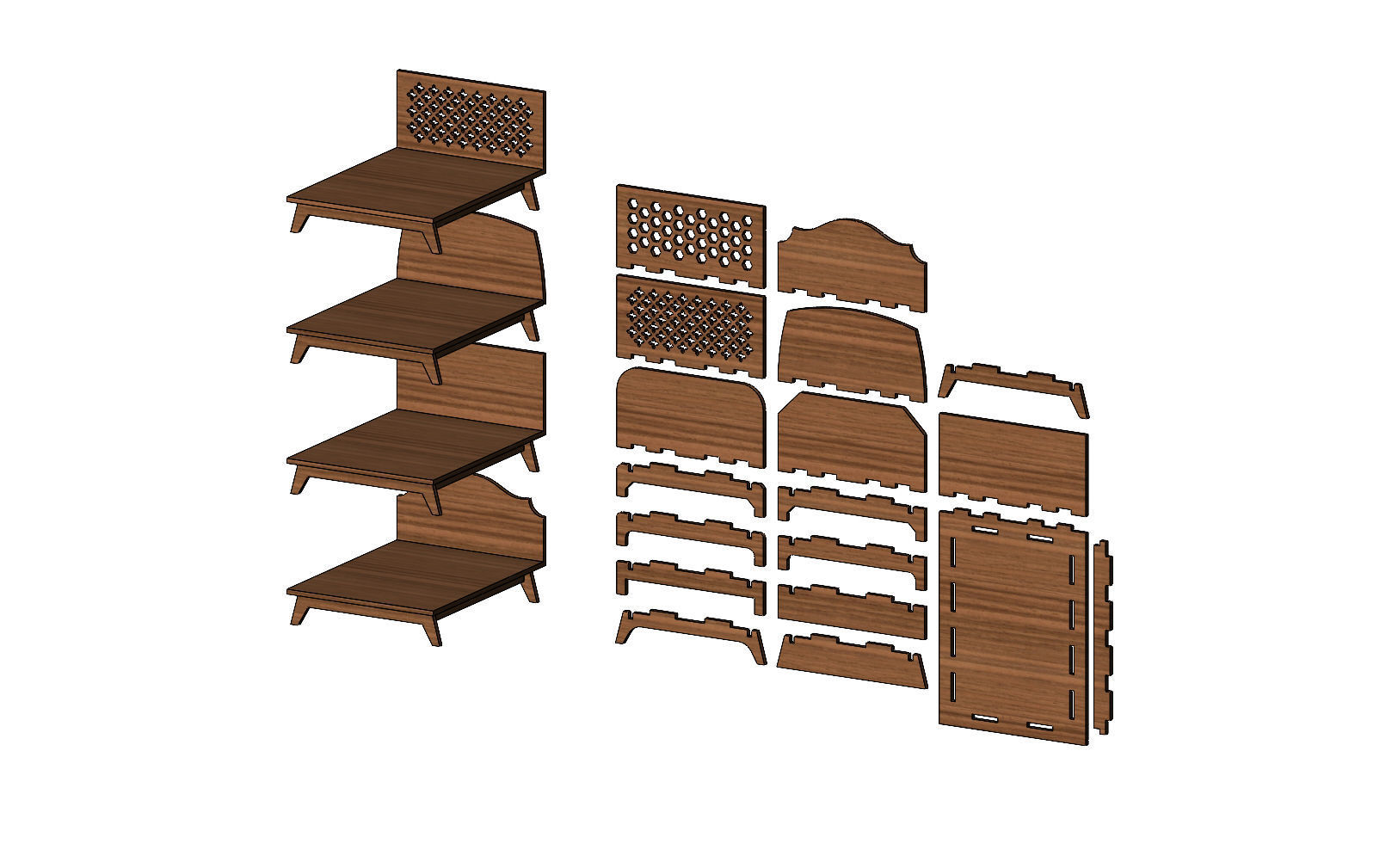 Miniature set of bedroom furniture for model making props 3D print model_1