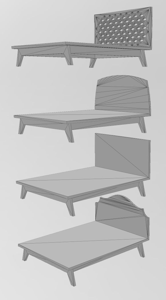 Miniature set of bedroom furniture for model making props 3D print model_26