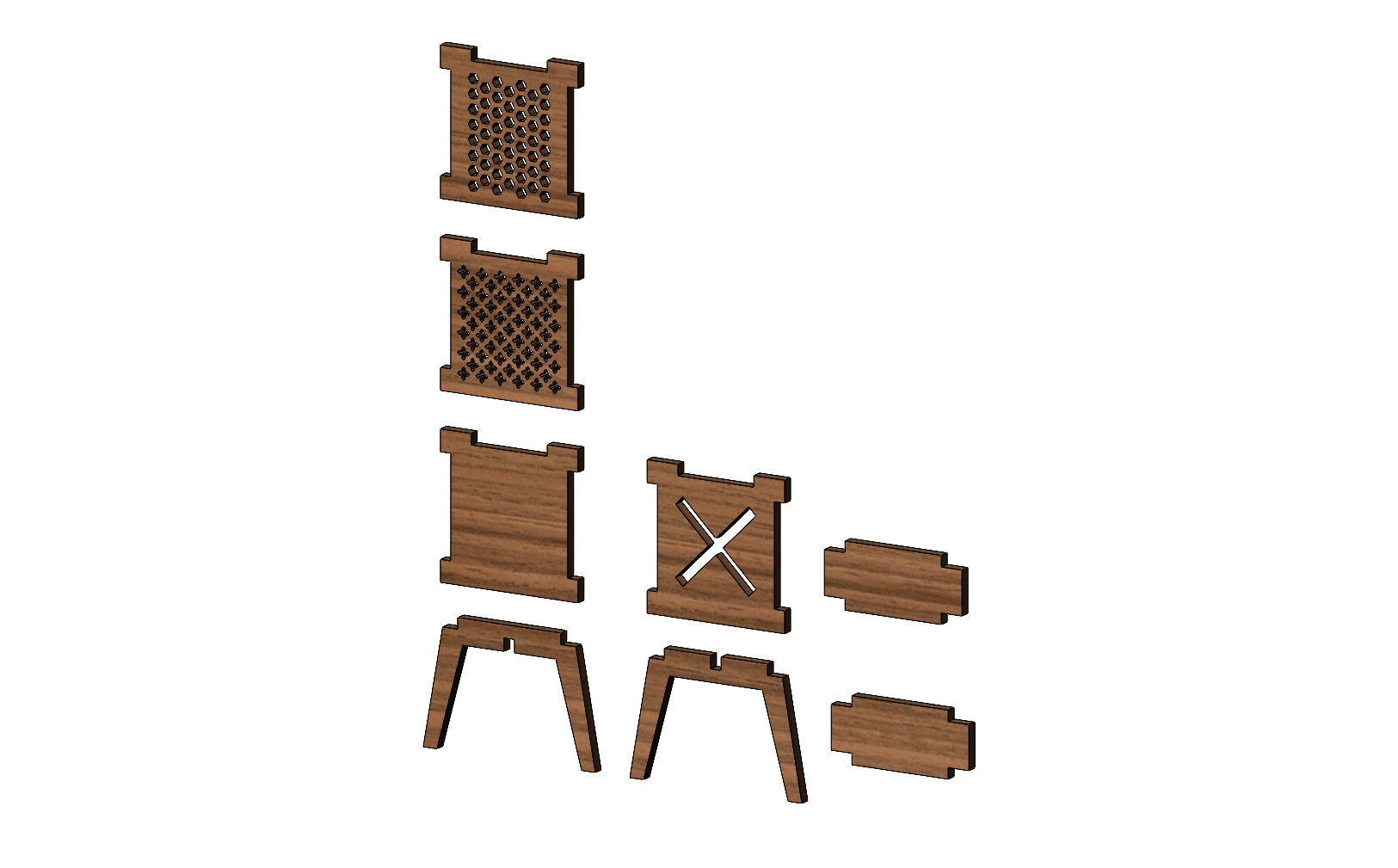 Miniature set of bedroom furniture for model making props 3D print model_20