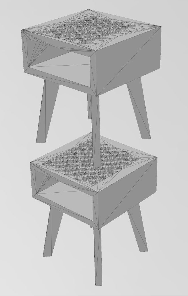 Miniature set of bedroom furniture for model making props 3D print model_29