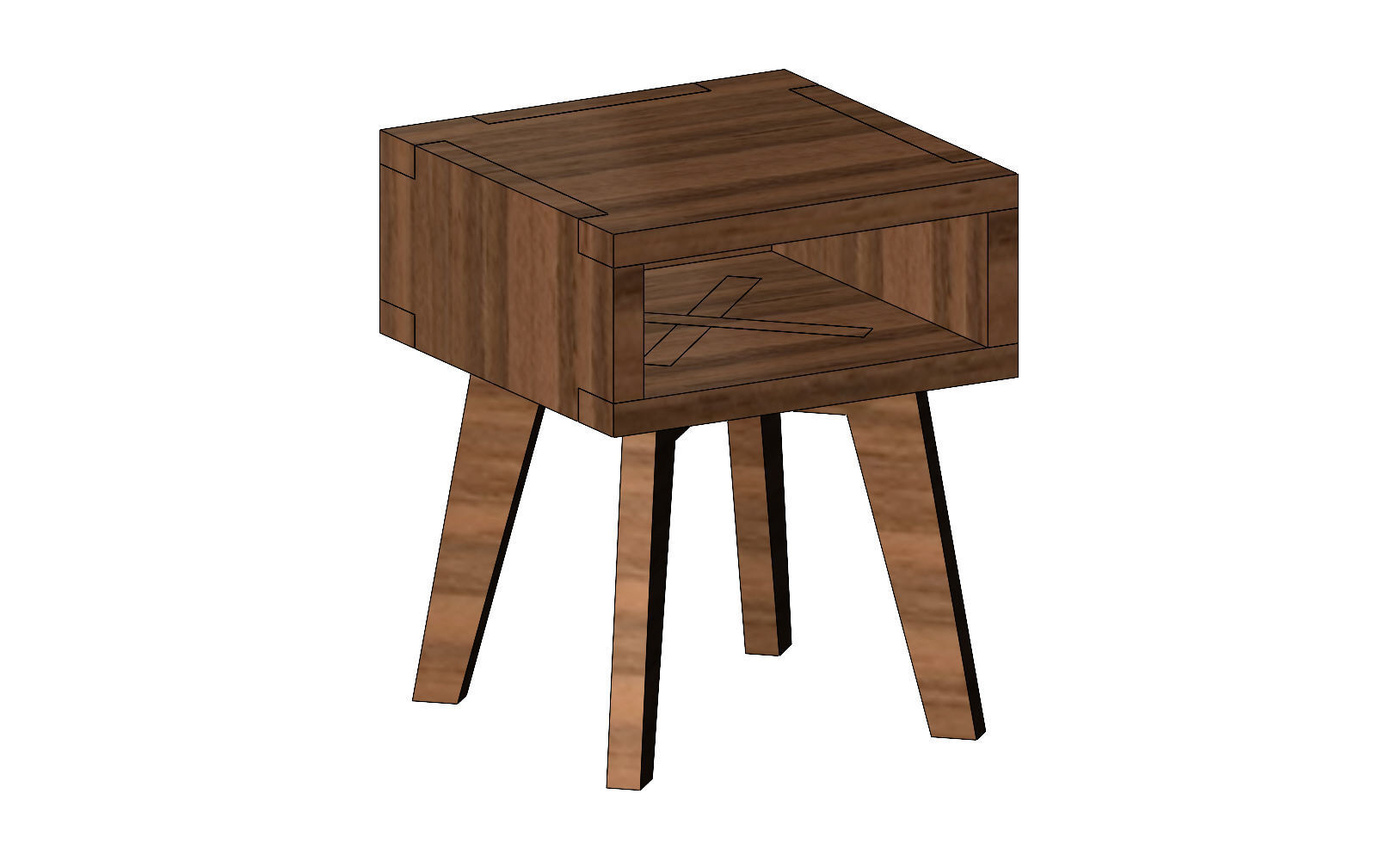 Miniature set of bedroom furniture for model making props 3D print model_24