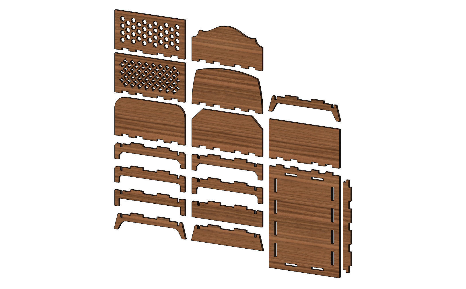 Miniature set of bedroom furniture for model making props 3D print model_7